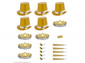 Holografikus Las Vegas parti szett 10 főnek arany színben