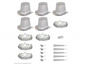 Holografikus Las Vegas parti szett 10 főnek ezüst színben