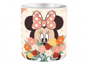 Disney Minnie egér henger alakú fém asztali írószertartó 10x11cm