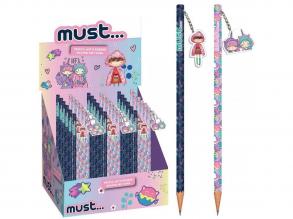 Luna: Lányos grafitceruza radírral, kétféle változatban 1db