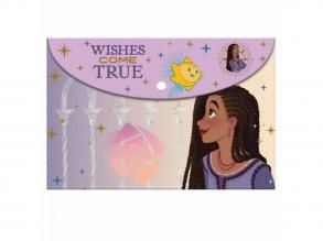 Luna: Disney Wish - Kívánság patentos muanyag irattartó mappa A/4-es méretben