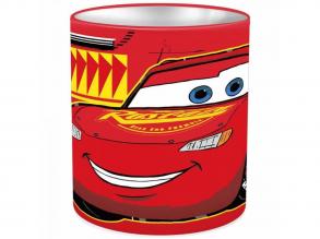 Luna: Disney Verdák - Villám McQueen henger alakú fém asztali írószertartó 10x11cm