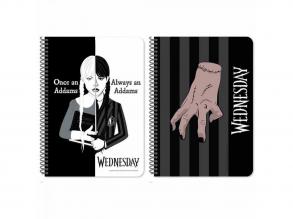 Luna: Wednesday vonalas spirál füzet A/5 60oldalas kétféle változatban 1db