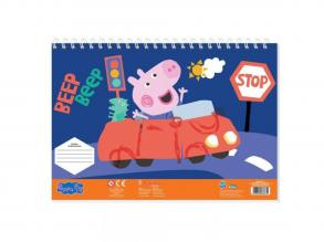 Peppa malac és barátai kreatív színezheto vázlatfüzet matricákkal és sablonnal több változatban