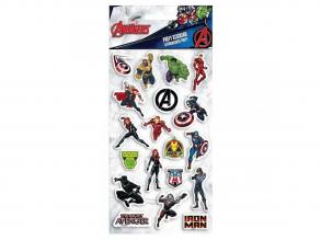 Luna: Bosszúállók 3D pufi matrica szett 10x22cm-es íven