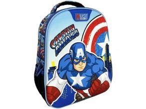 Luna: Must Team Amerika kapitánya lekerekített ovis hátizsák 27x10x31cm