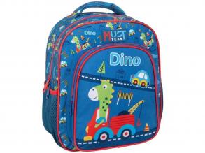 Luna: Must Team dinós lekerekített 2 rekeszes ovis hátizsák 27x10x31cm