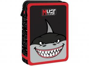 Luna: Must Team Cápás 2 szintes töltött tolltartó