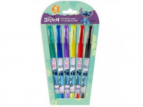 Luna: Lilo & Stitch glitteres zselés toll 6db-os szett