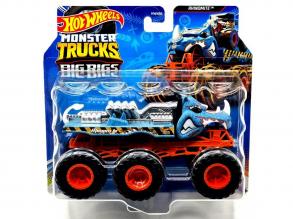 Hot Wheels Monster Trucks: Big Rigs hatkereku Rhinomite vontató járgány 1:64 - Mattel