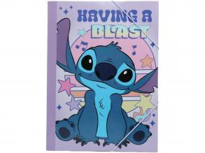 Luna: Stitch Having a Blast feliratú gumis mappa 25x35cm