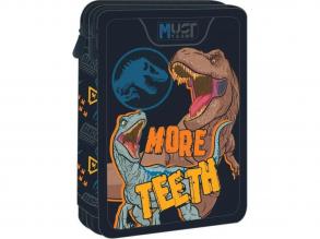 Luna: Must 2 szintes töltött tolltartó Jurassic  More Teeth