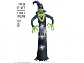 Felfújható világító boszorkány, 244 cm