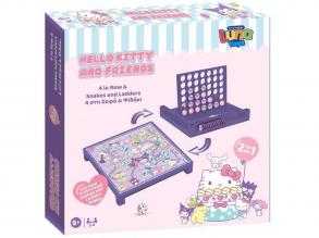 Luna: Hello Kitty 2 az 1-ben társasjáték  Négyet egy sorba és Kígyók és Létrák