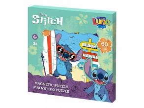 Luna: Disney Lilo és Stitch mintás 3x20db-os mágneses puzzle