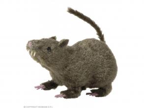 Bozontos patkány figura, 21 cm
