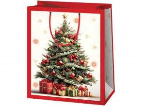 Cardex: Karácsonyfa ajándékokkal közepes méretű ajándéktáska 17x10x23cm