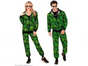 Marihuána mintás tréningruha unisex felnőtt jelmez