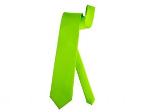 Szatén nyakkendő neon zöld színben