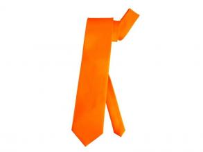Szatén nyakkendő neon narancssárga színben