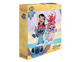 Luna: Disney Stitch szereplők 5x24 db-os puzzle