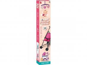 Luna: Rózsaszín babakocsi dobozban 26x48x52cm