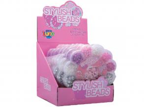 Luna: Fűzhető gyöngyök virágos tárolóban