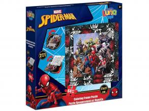 Luna: Pókember 2az1-ben 64 db-os keretes színezhető puzzle