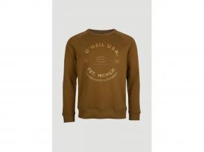 Lm Americana Crew Sweatshirt Oneill férfi barna színű pulóver