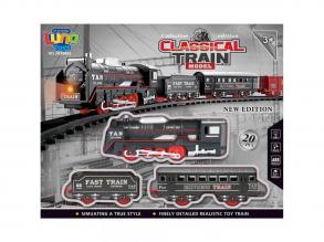 Luna: Klasszikus 20db-os vonat szett fénnyel és hanggal