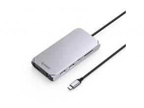 ORICO ORICO-XCR-X22-GY-BP 12in1 Type-C USB3.0 x3/USB2.0/USB3.0 type C/HDMI2.0/PD100W/TF/SD/RJ45/3.5mm dokkoló
