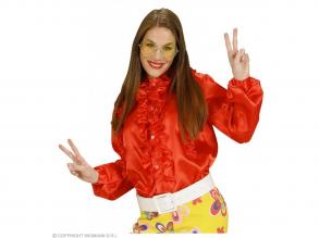 Fodros blúz női jelmez M-es méretben piros színben