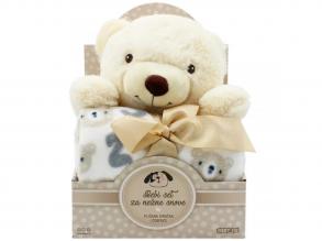 SweetDreams: Takaró és plüss maci bézs színben