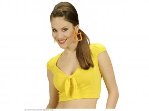 Top felső póló masnival női jelmez M-es méretben sárga színben