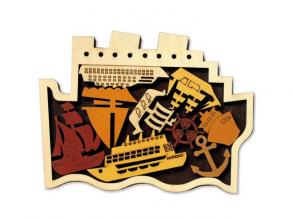 Kikötő fa logikai játék