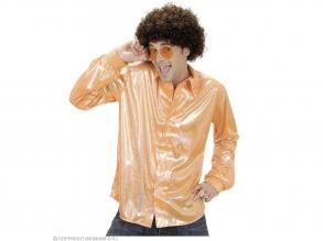 Ing holografikus díszítéssel narancssárga színben férfi jelmez XL-es méretben