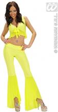 Samba elastan anyagból neonsárga női jelmez