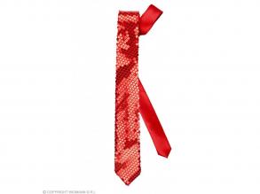 Piros flitteres nyakkendő