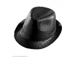 Flitteres fekete kalap