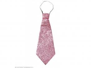 Nyakkendő rózsaszínű gumis nyakkal