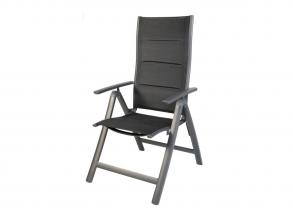 Milano összecsukható alumínium szék - 60x72x111cm - fekete