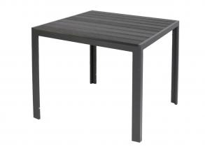 Milano kerti asztal - alumínium/polywood - 80 x 80 cm
