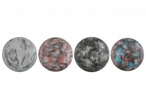 Rozsdamentes acél dekor golyó márvány mintával - 28 cm