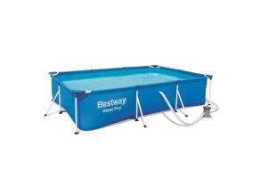 Bestway Pro téglalap alakú medence szett szivattyúval, 300x201x66cm.