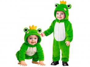 Béka puha plüss kapucnis overál unisex gyermek jelmez
