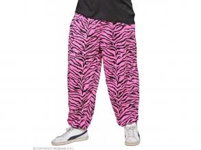 80-as évek nadrágja, pink zebra mintás férfi jelmez