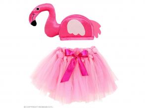 Flamingó lány jelmez 110 cm-es méretben