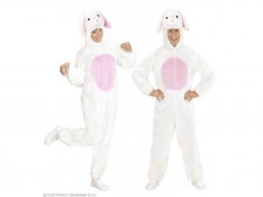 Plüss fehér nyúl unisex felnőtt jelmez