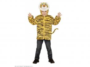 Tigris plüss kapucnis felső unisex gyermek jelmez