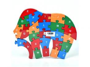 ABC fa oktató elefántos puzzle